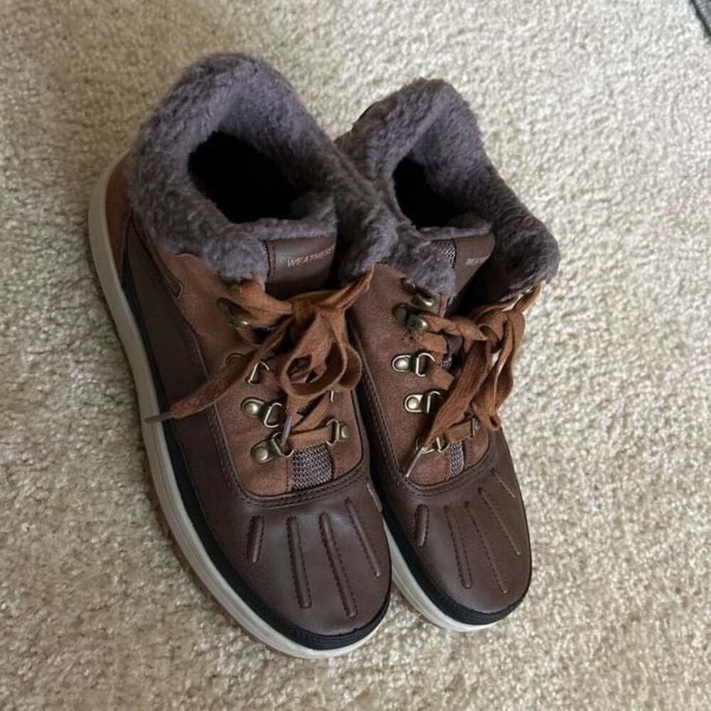 Weatherproof Landon Men's Brown Suede Sneaker Boots with Memory Foam